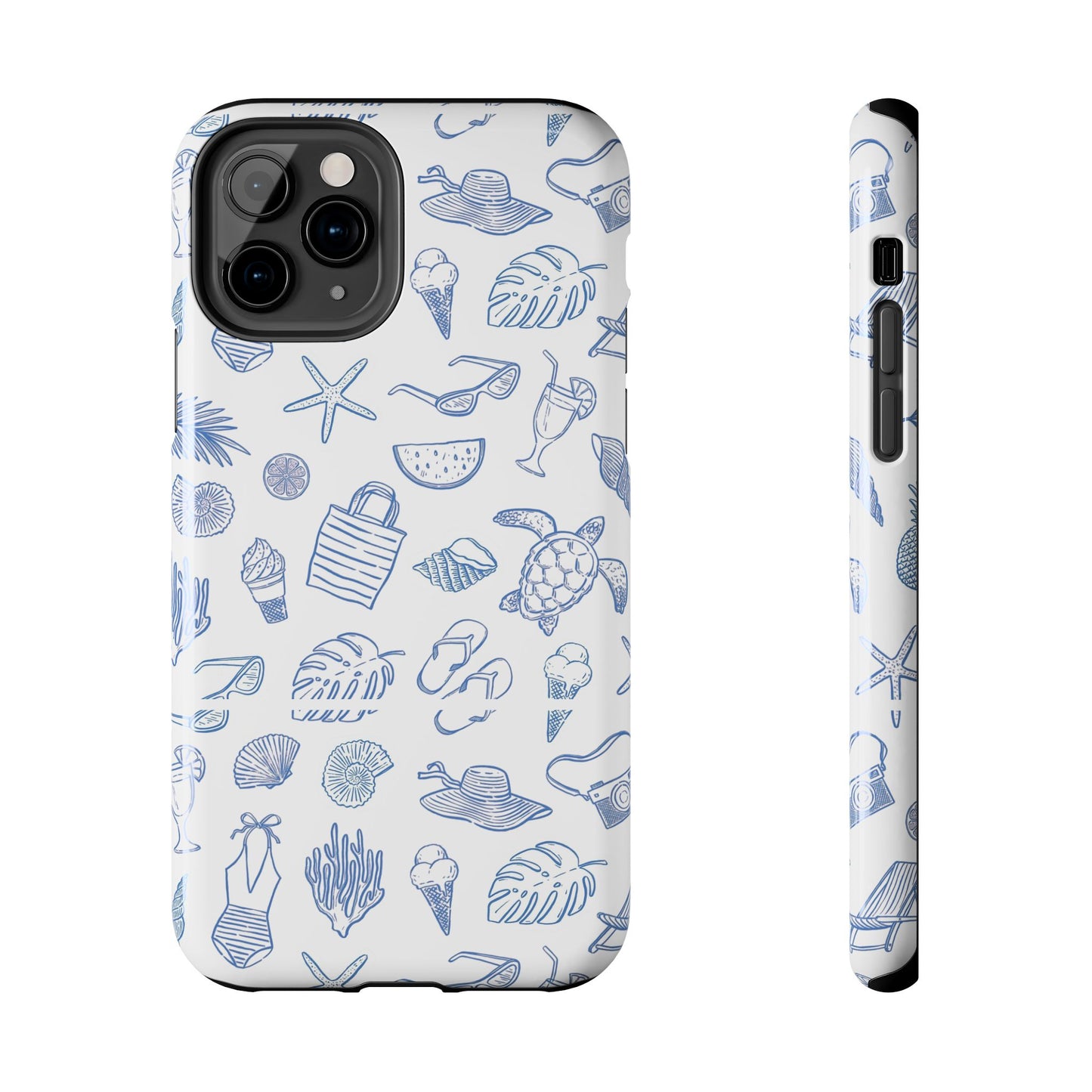Beach Blue & White Tough Phone Case — Cute Summer Protective Phone Case