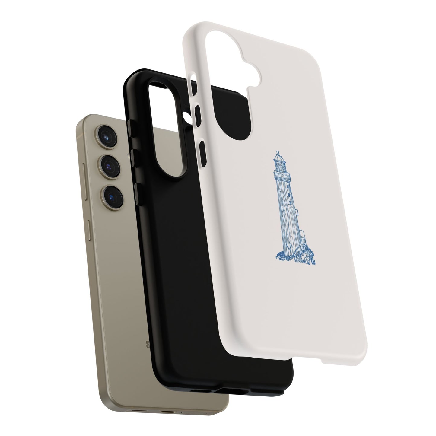 Coastal Lighthouse Phone Case - Tough iPhone & Samsung Cover, Beach Lover Gift, Nautical Decor, Unique Case for Ocean Enthusiasts