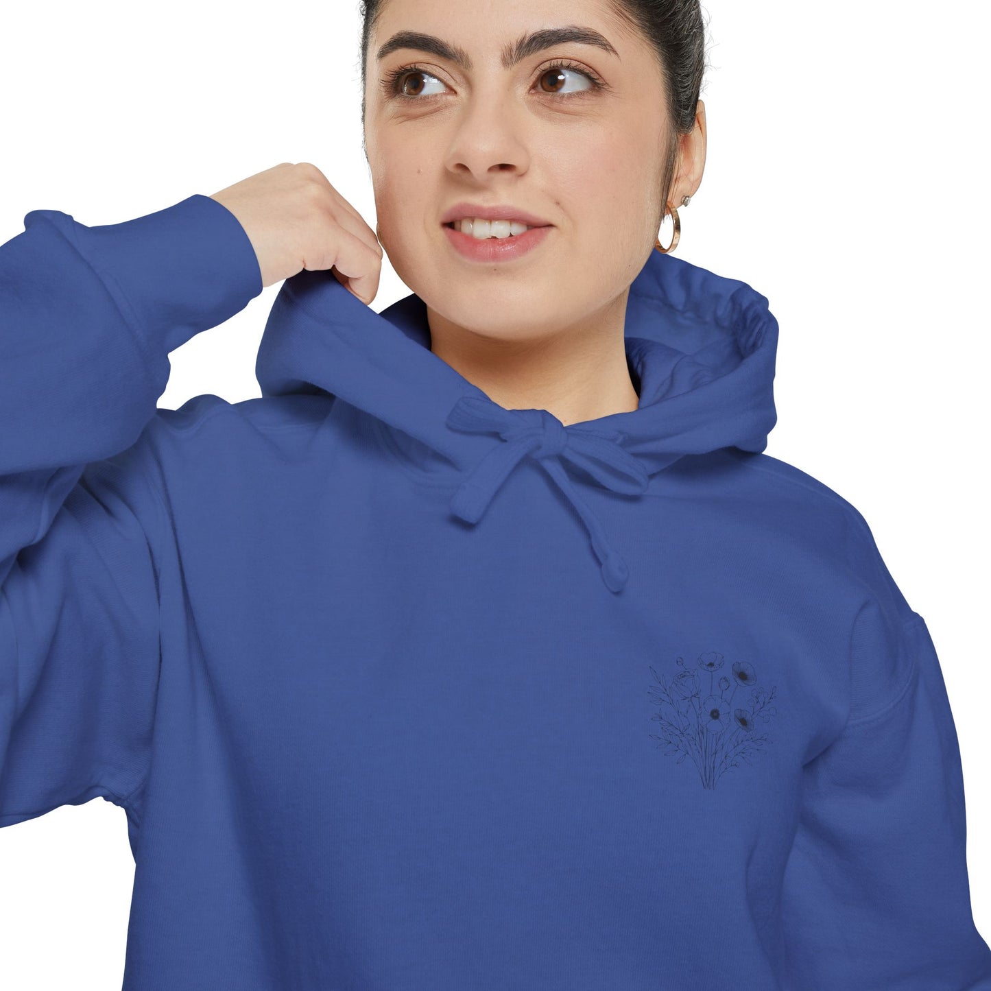Floral Ephesians 4:32- Hoodie — "Be Kind and Compassionate" Comfort Colors Garment-Dyed Sweatshirt