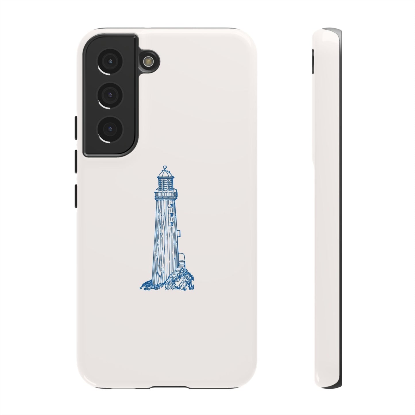 Coastal Lighthouse Phone Case - Tough iPhone & Samsung Cover, Beach Lover Gift, Nautical Decor, Unique Case for Ocean Enthusiasts