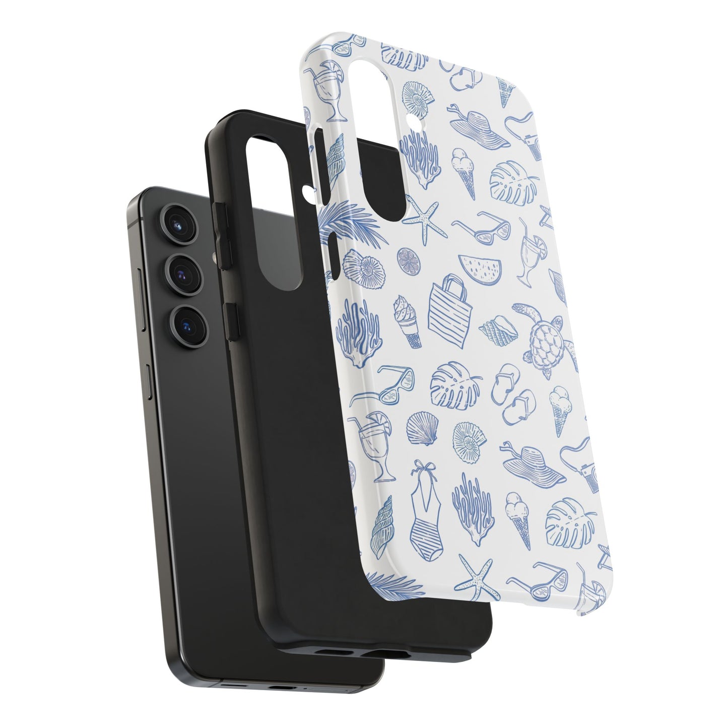 Beach Blue & White Tough Phone Case — Cute Summer Protective Phone Case