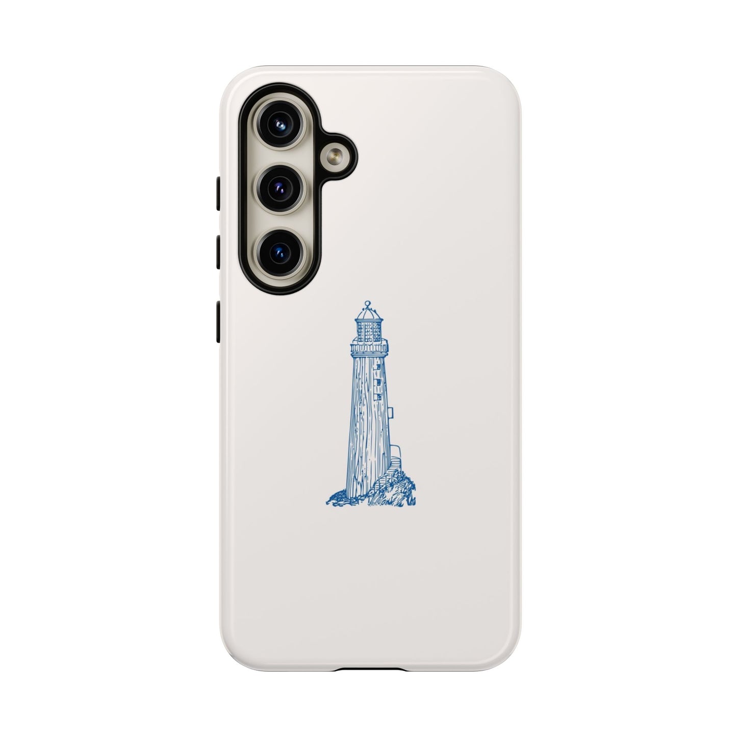 Coastal Lighthouse Phone Case - Tough iPhone & Samsung Cover, Beach Lover Gift, Nautical Decor, Unique Case for Ocean Enthusiasts