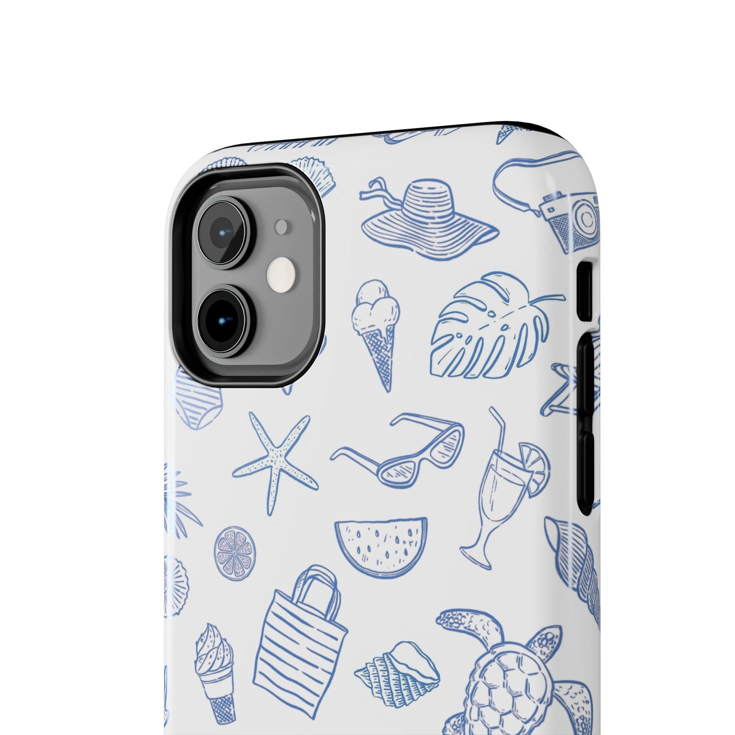 Beach Blue & White Tough Phone Case — Cute Summer Protective Phone Case