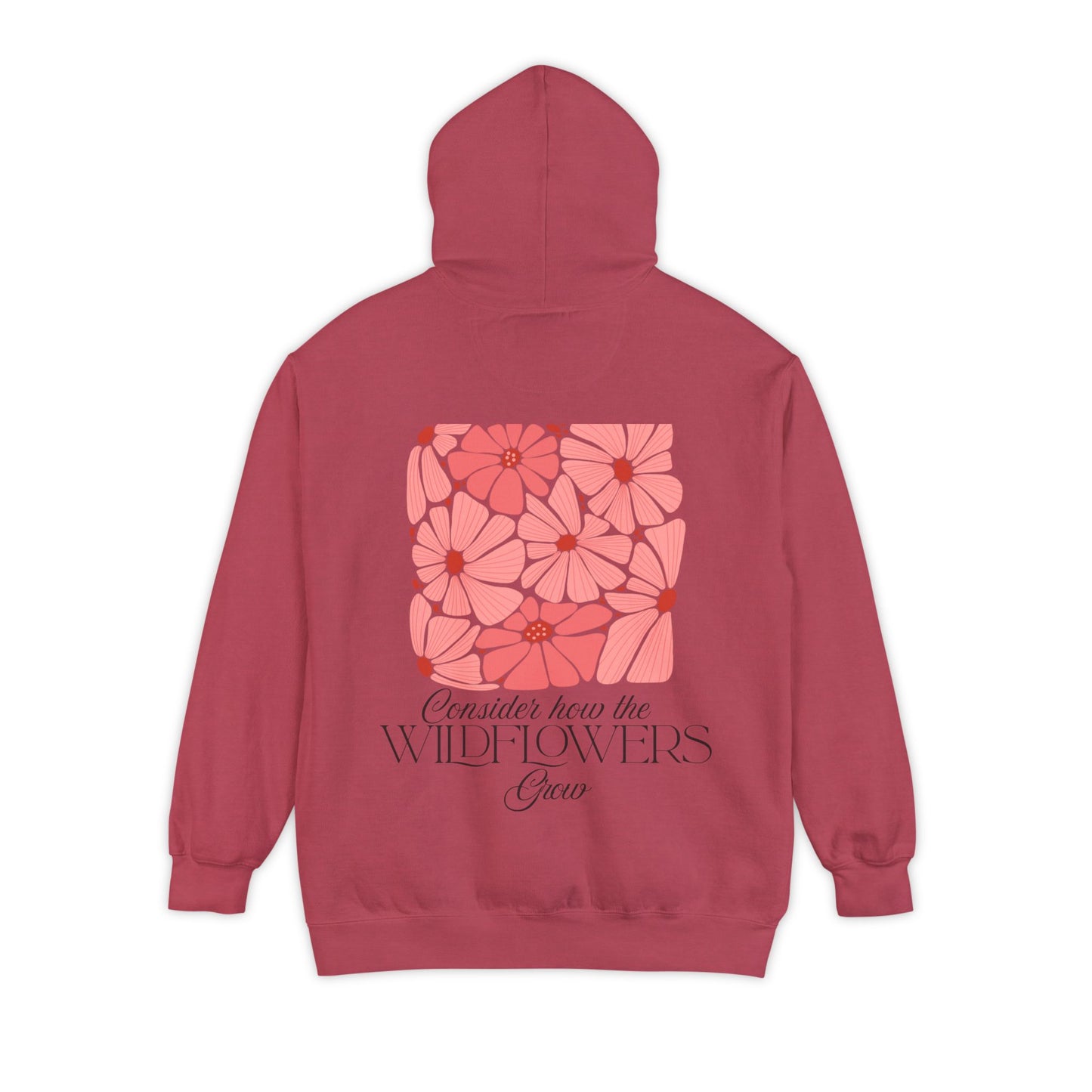 Luke 12:27 Hoodie, Christian Religious Sweatshirt, Inspirational Luke 12:27 Flower Design, Men Women Pullover, Religious Gift, Scripture
