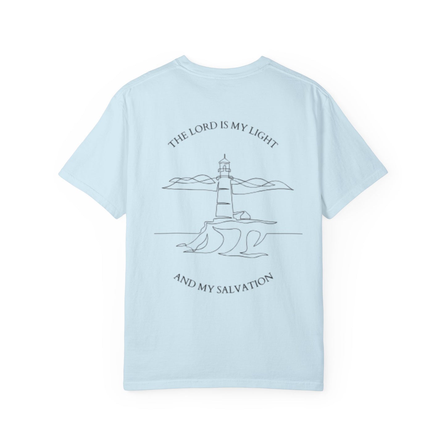 Lighthouse T-shirt, Oversized Tee, Cute Summer Top, Unisex Garment-Dyed Shirt, Coastal Graphic Tee