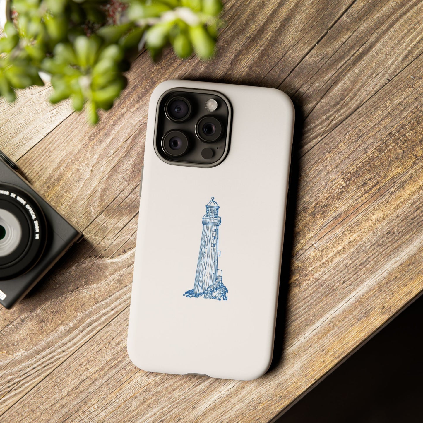 Coastal Lighthouse Phone Case - Tough iPhone & Samsung Cover, Beach Lover Gift, Nautical Decor, Unique Case for Ocean Enthusiasts