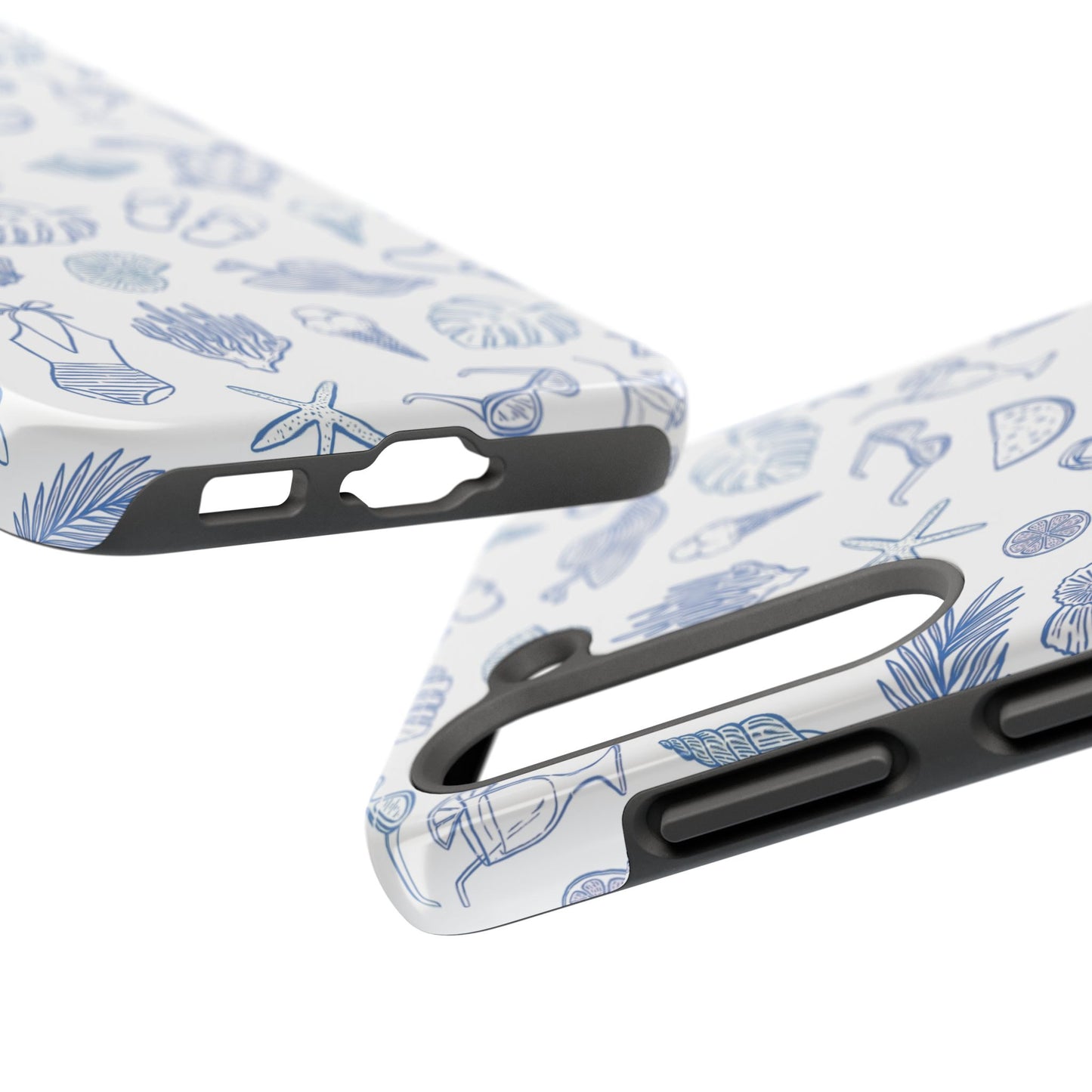 Beach Blue & White Tough Phone Case — Cute Summer Protective Phone Case