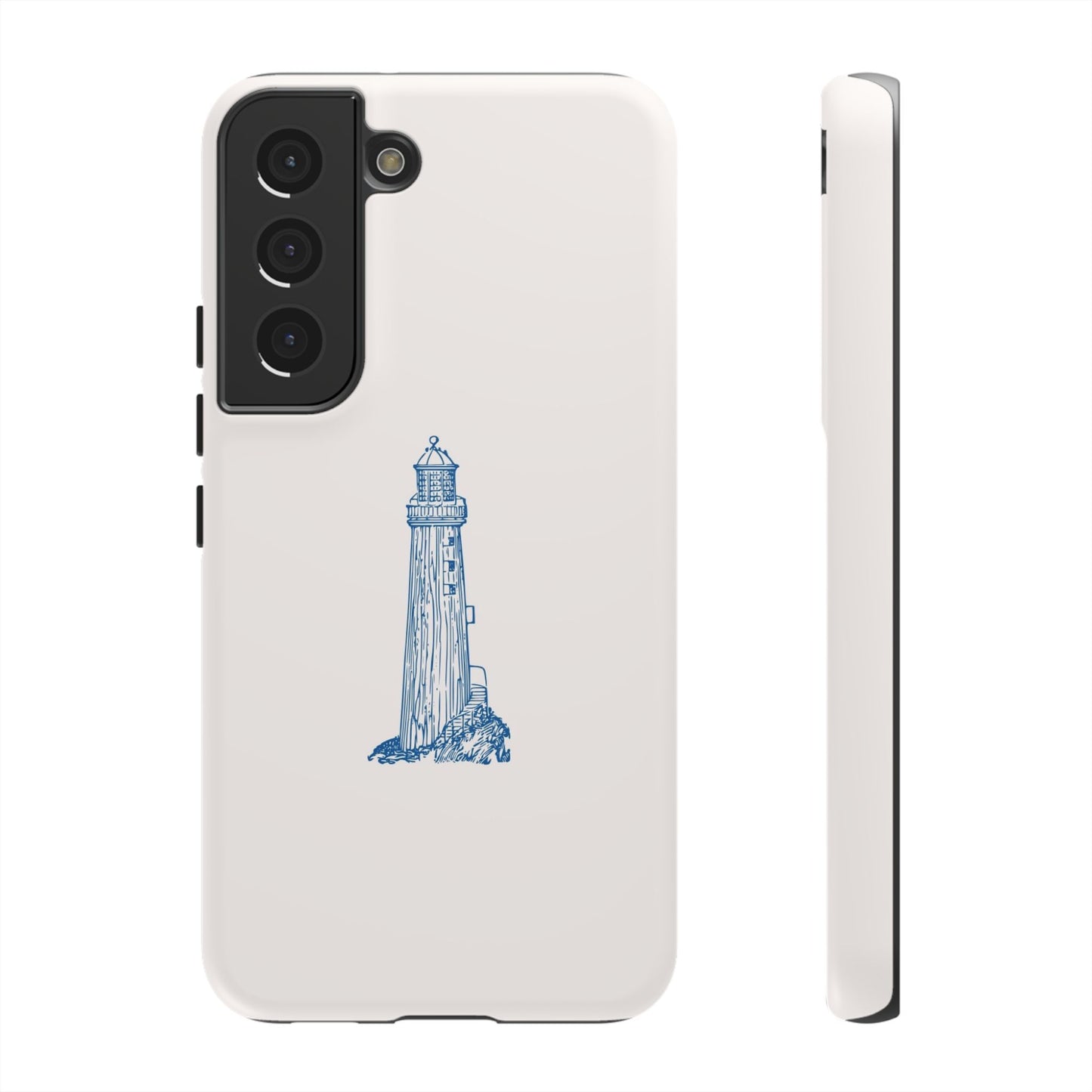 Coastal Lighthouse Phone Case - Tough iPhone & Samsung Cover, Beach Lover Gift, Nautical Decor, Unique Case for Ocean Enthusiasts