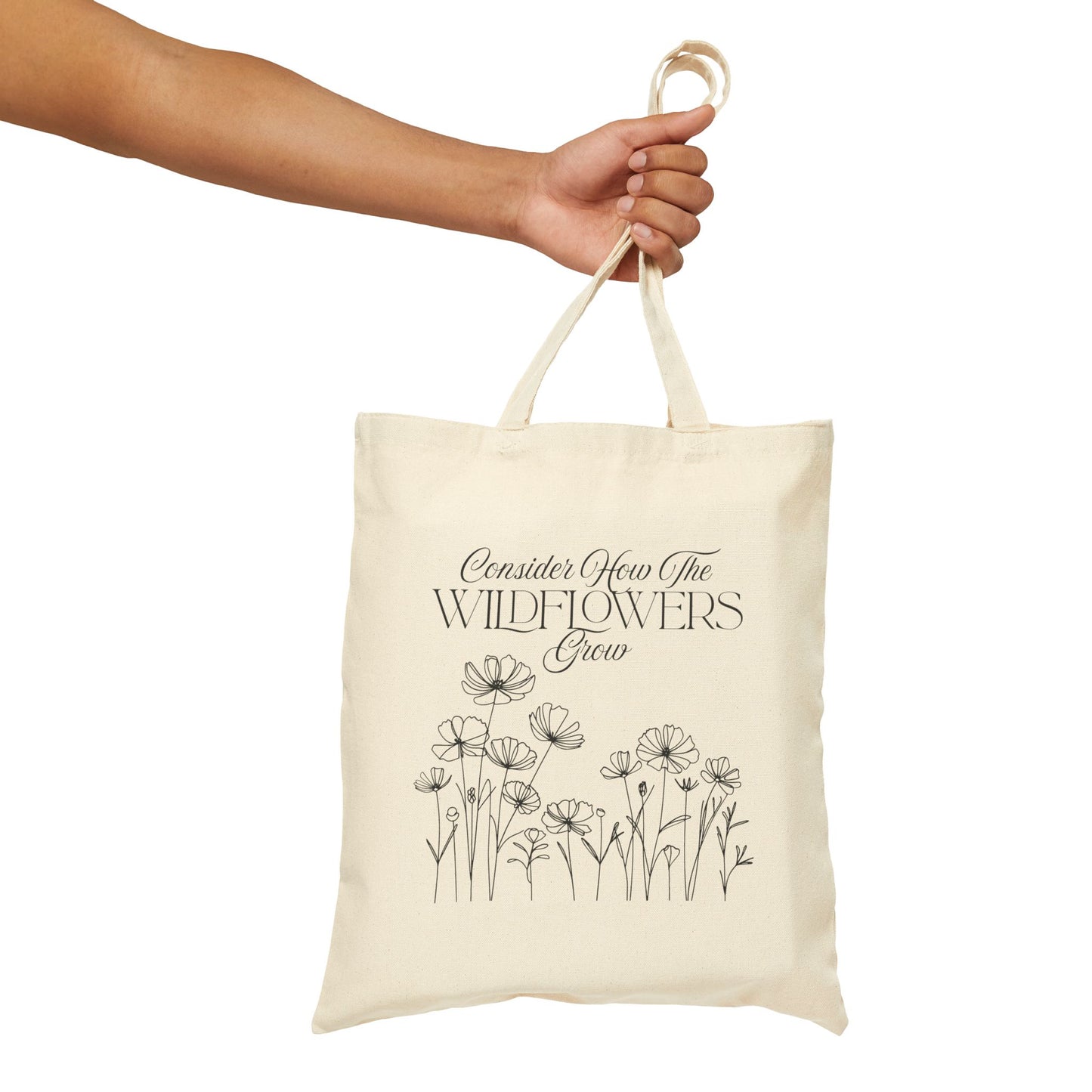 Wildflower Tote Bag, Eco-Friendly Shopping Bag, Boho Tote for Everyday Use, Gift for Nature Lovers, Floral Canvas Bag
