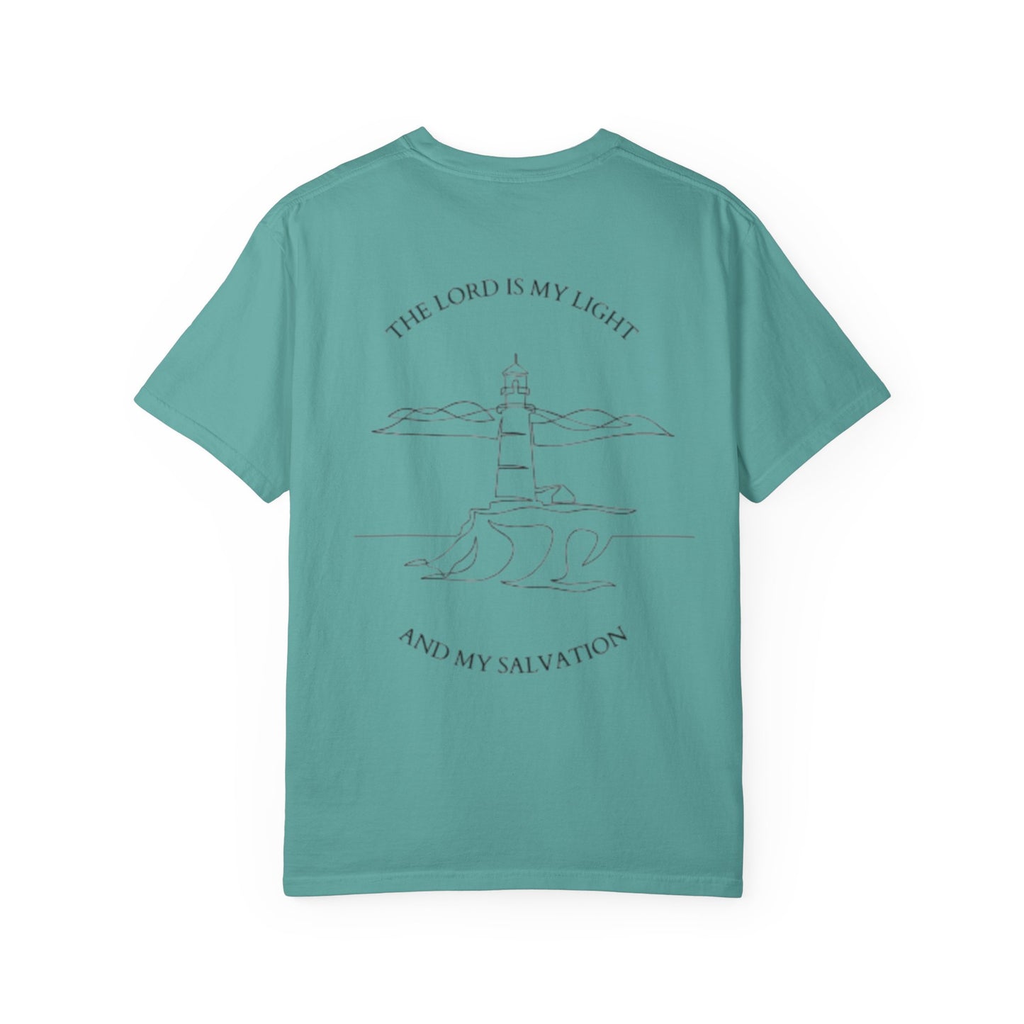 Lighthouse T-shirt, Oversized Tee, Cute Summer Top, Unisex Garment-Dyed Shirt, Coastal Graphic Tee