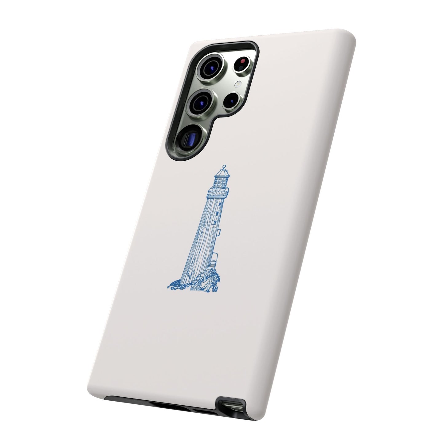 Coastal Lighthouse Phone Case - Tough iPhone & Samsung Cover, Beach Lover Gift, Nautical Decor, Unique Case for Ocean Enthusiasts