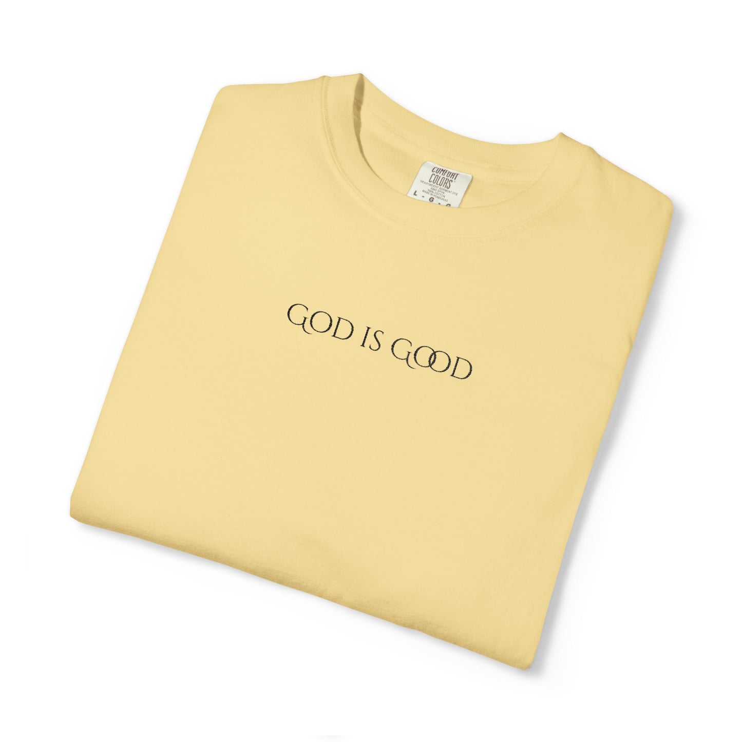 Embroidered God is Good Unisex Tee, Vintage Washed Shirt, Religious Graphic Tshirt, Faith Apparel, Inspirational Clothing