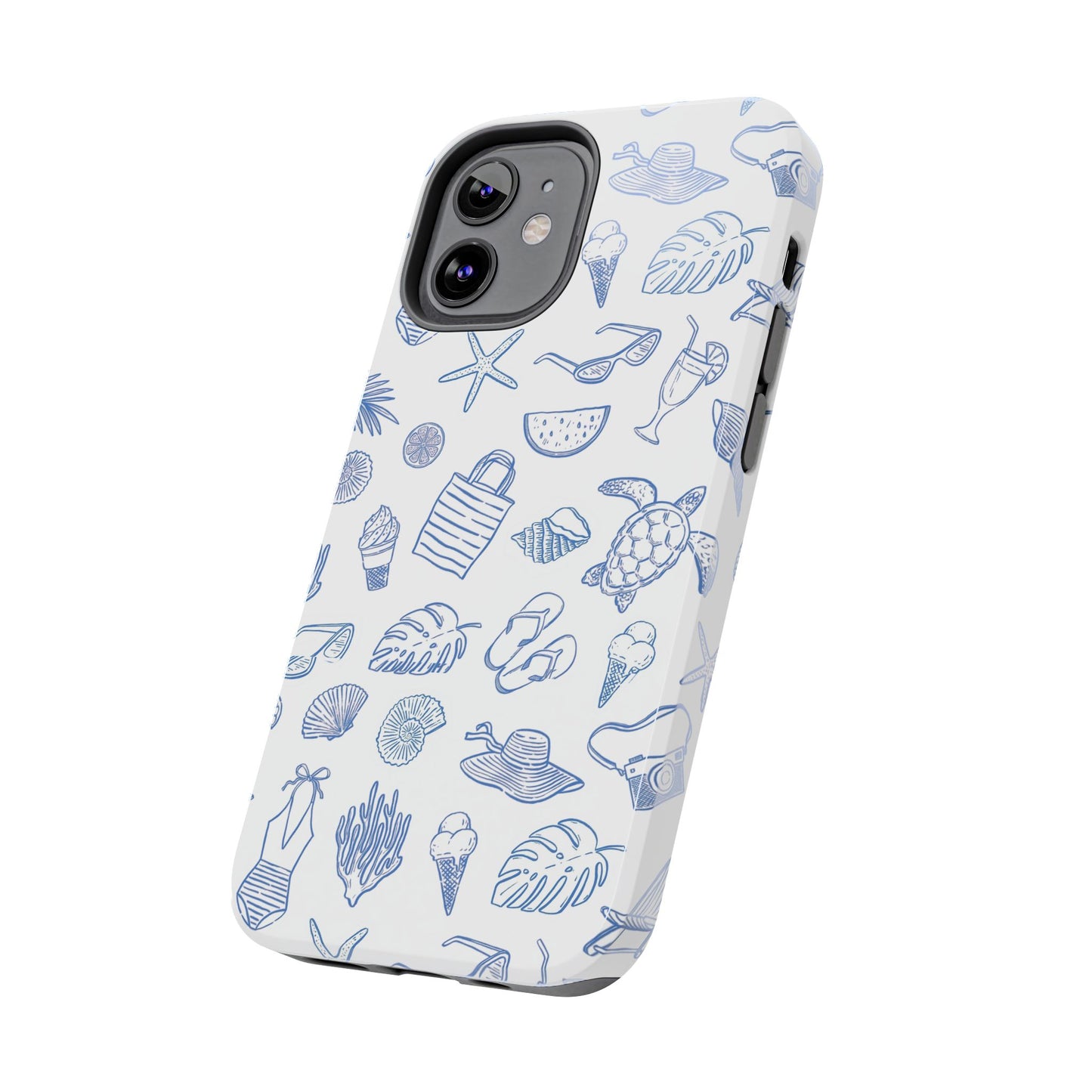 Beach Blue & White Tough Phone Case — Cute Summer Protective Phone Case