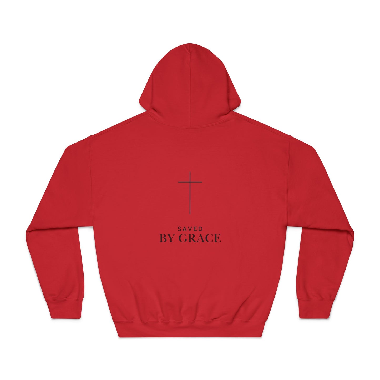 Saved by Grace Hoodie - Minimal Christian Cross Sweatshirt