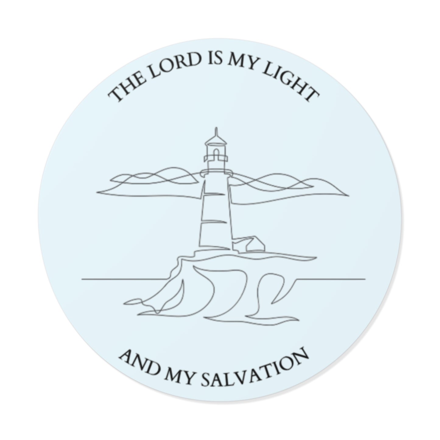 Religious Vinyl Stickers, Christian Quote Sticker, Inspirational Decal, The Lord Is My Light, Lightandshoreco Sticker, Faith Decor